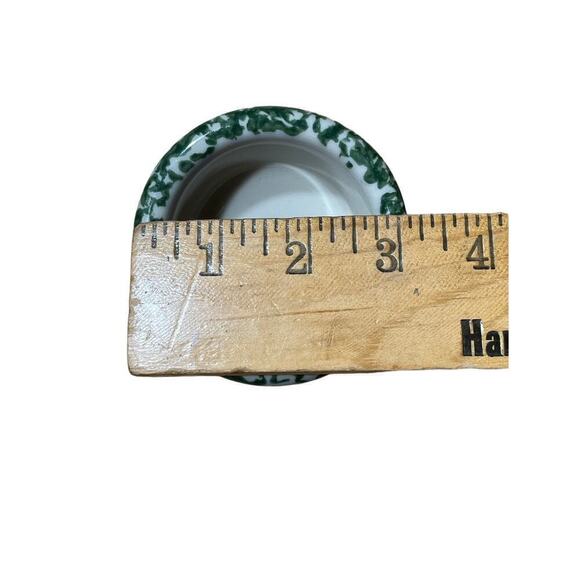 Henn Workshops Green Spongeware Sauce Condiment Cup Dish. serve-ware - Picture 5 of 6